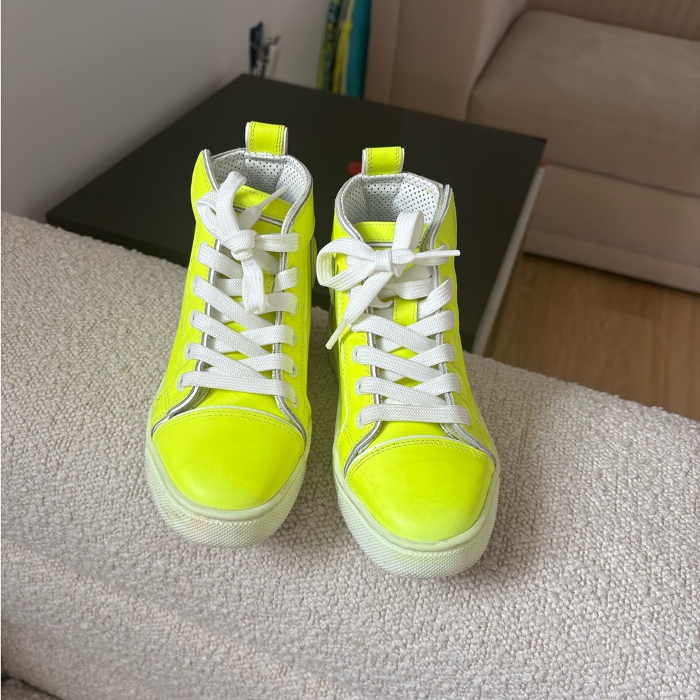 Christian Louboutin Neon Yellow Sneakers